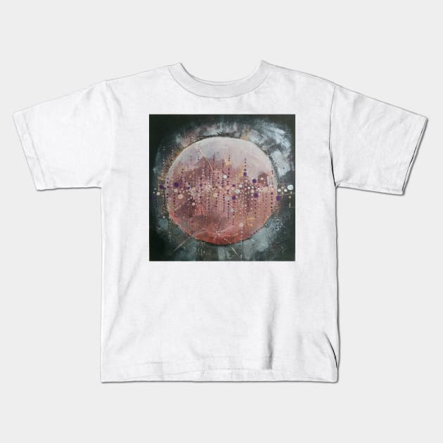 Pink Moonrise Kids T-Shirt by Novaart